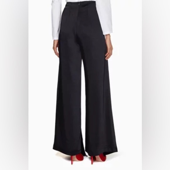 Paper London Lex Wide Leg Trouser Pants in Navy Size 14 - Picture 10 of 11